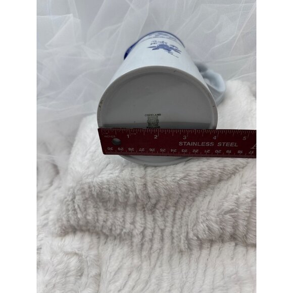 Copeland Spode England Vintage Porcelain Blue & White Floral Pitcher - Picture 12 of 13